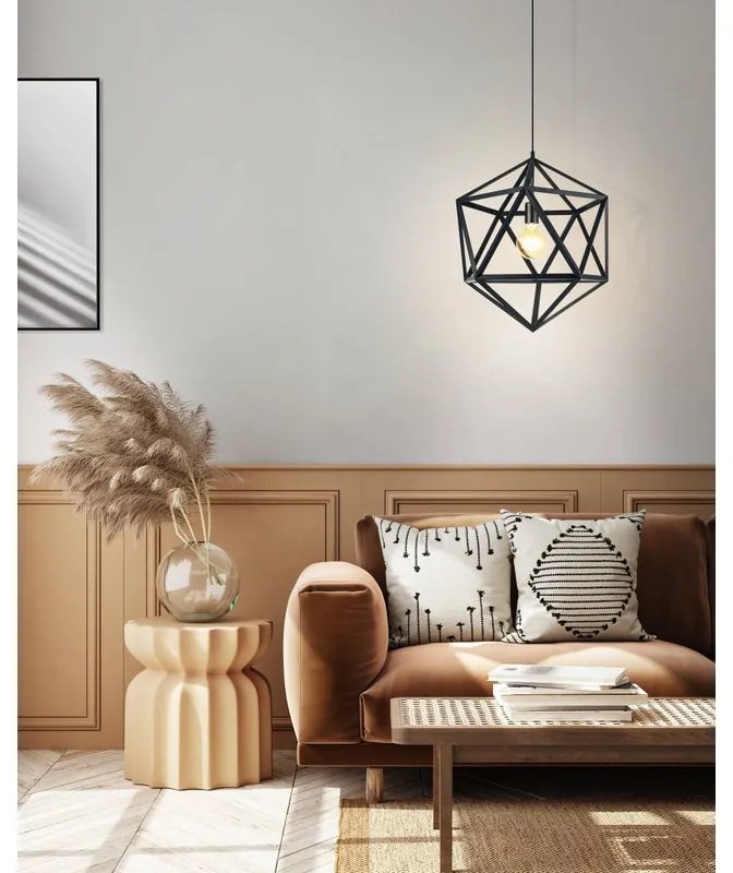 Lampadario Boho Embleton nero E27 EGLO