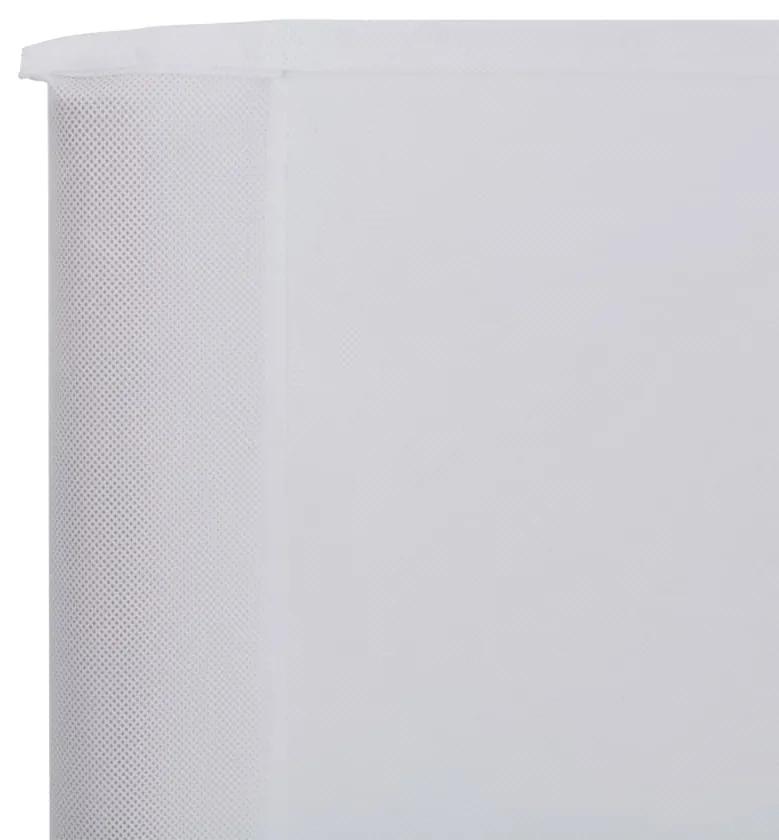 Paravento a 5 Pannelli in Tessuto 600x160 cm Bianco Sabbia
