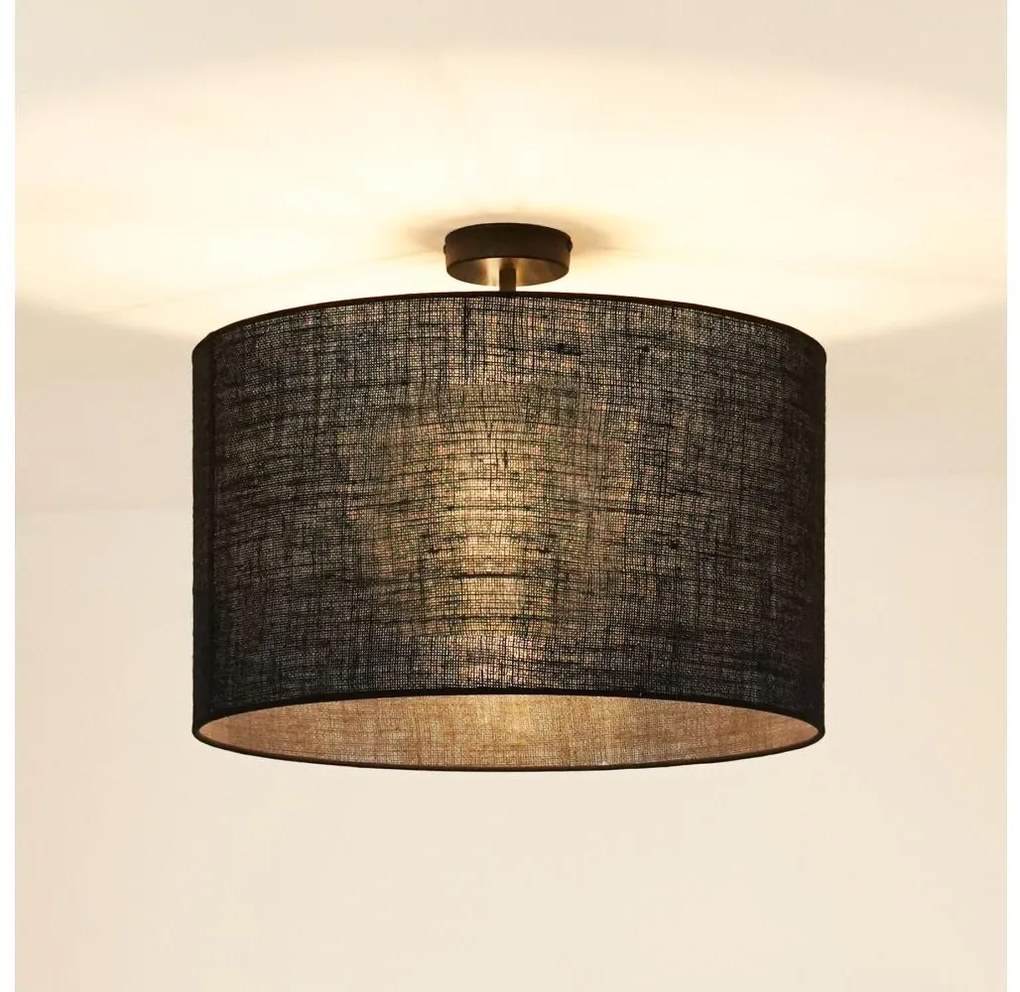 Brilagi - Lampadario TUBES ROLLER 1xE27/15W/230V Ø 50 cm nero