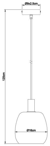 Globo 15789HM - Lampadario a sospensione con filo GARRI 1xE14/40W/230V diametro 16 cm ottone