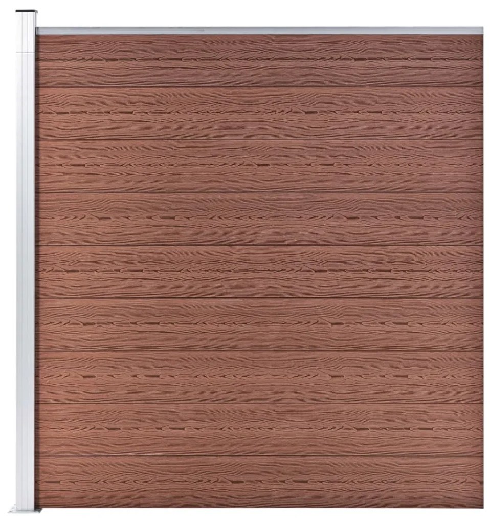 Pannello Di Recinzione İn Wpc 175x186 Cm Marrone /