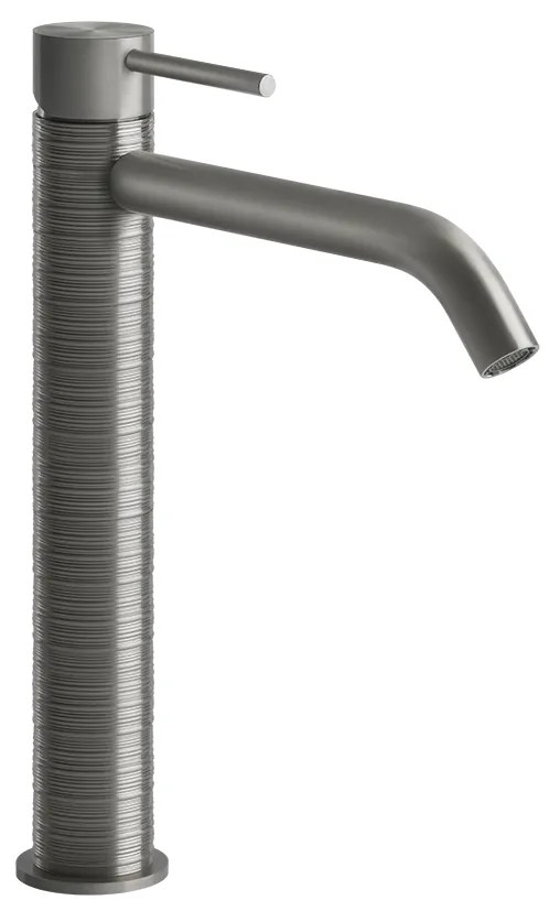 Miscelatore lavabo alto bocca lunga per ciotola senza scarico Steel brushed 239 Trame 54306 Gessi