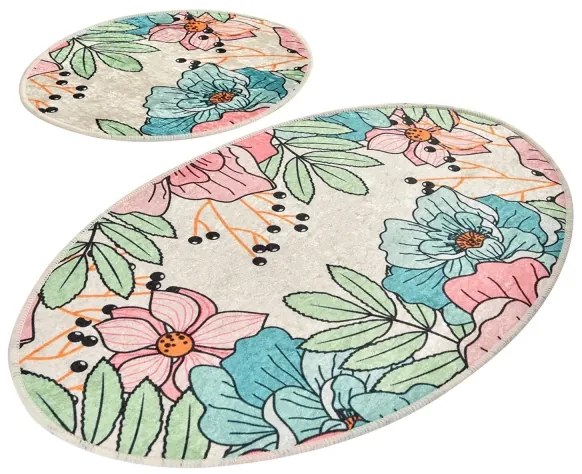 SET 2x Tappeto bagno SPRING 60x100 cm multicolore