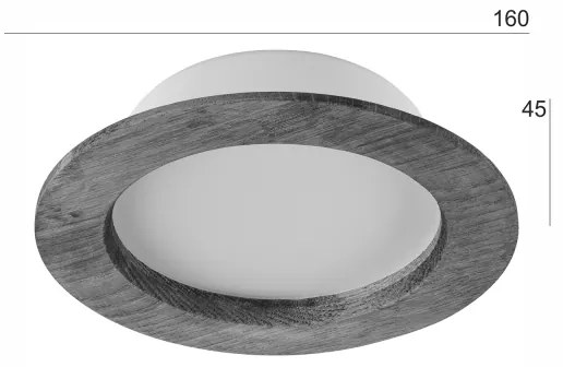 Faretto LED WOODY SPOT 12,5W 230V 3000K ciliegio Ø16 cm