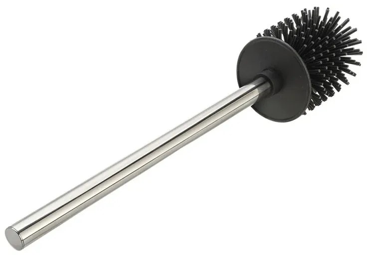 Scopino di ricambio per wc con setole in silicone e manico acciaio cromo