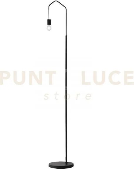 Piantana habitat nera 1 luce attacco e27 29,5x165cm in metallo