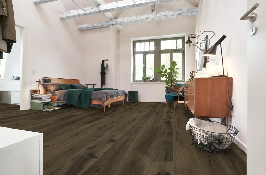 Parquet multistrato Scala XL in marrone scuro laccato natura sp. 13/3 mm 3.60 m²