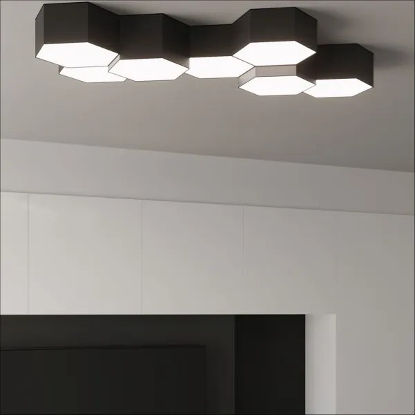 Sollux SL.1059 - Plafoniera SUNDE 2xE27/60W/230V 11,5 cm nera
