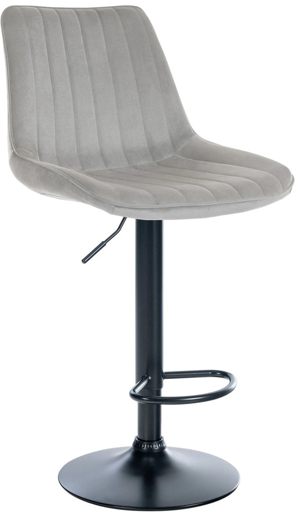 Sgabello Da Bar İn Velluto Toni: Eleganza E Comfort Definitivi. / Grau / Schwarz