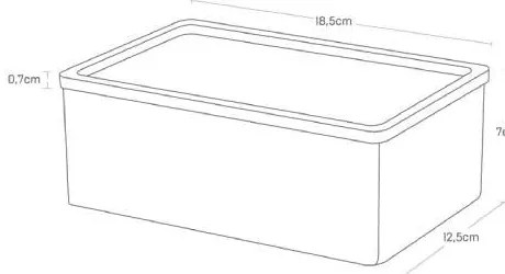 Scatola con coperchio nera 18,5x12,5x7 cm Rin – YAMAZAKI