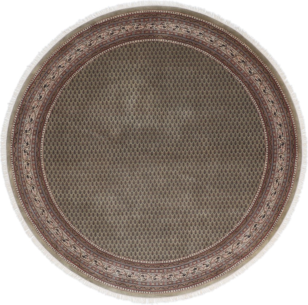 Mir Tappeto orientale 250x250 Verde (Indian) Annodato A Mano