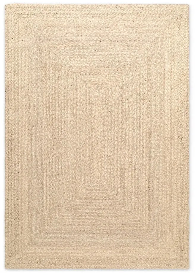 Tappeto colore naturale chiaro in iuta reversibile e tessuto a mano 120x180 cm Sharmila Natural White – Hanse Home