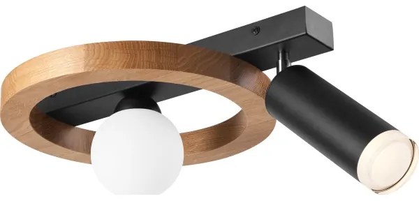 Faretto OTIS 1xG9/5W/230V + 1xE27/15W/230V quercia