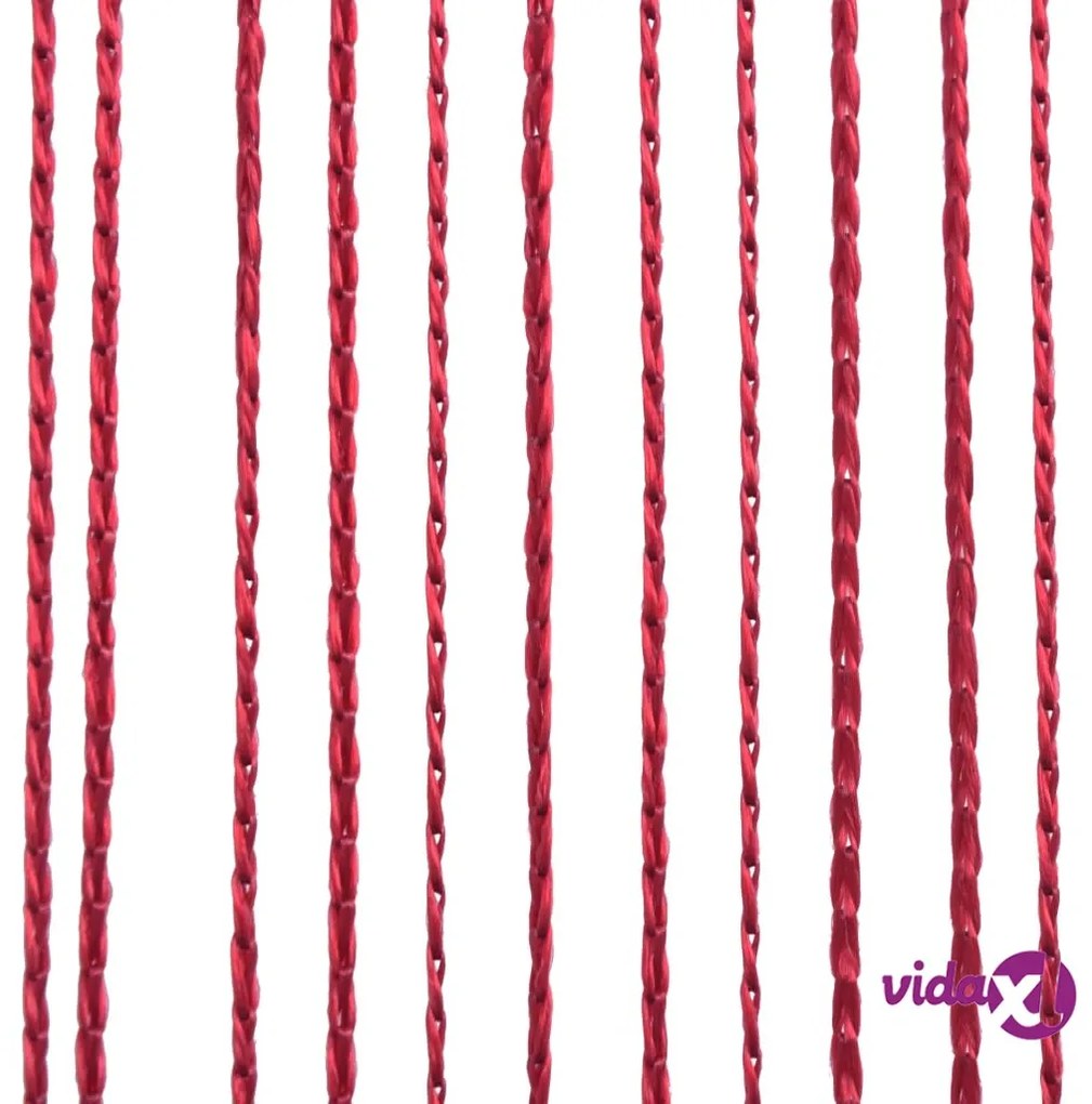 vidaXL Tende a Filo 2 pz 140x250 cm Rosso Bordò