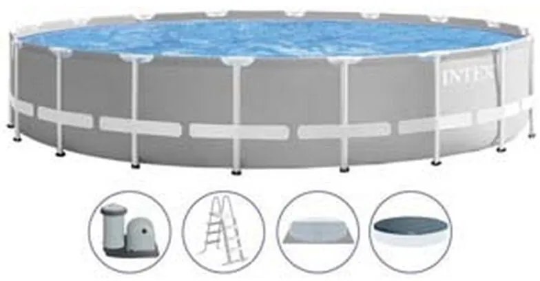Intex - piscina 'prism frame' rotonda con telaio portante con pompa CM.549X122H. - capacit LT.24311 - peso KG.99,7 (26732)