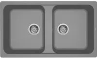 Lavello Elleci Incasso 2 vasche 86x50 Life 450 Granitek Grigio Titanium LM245073