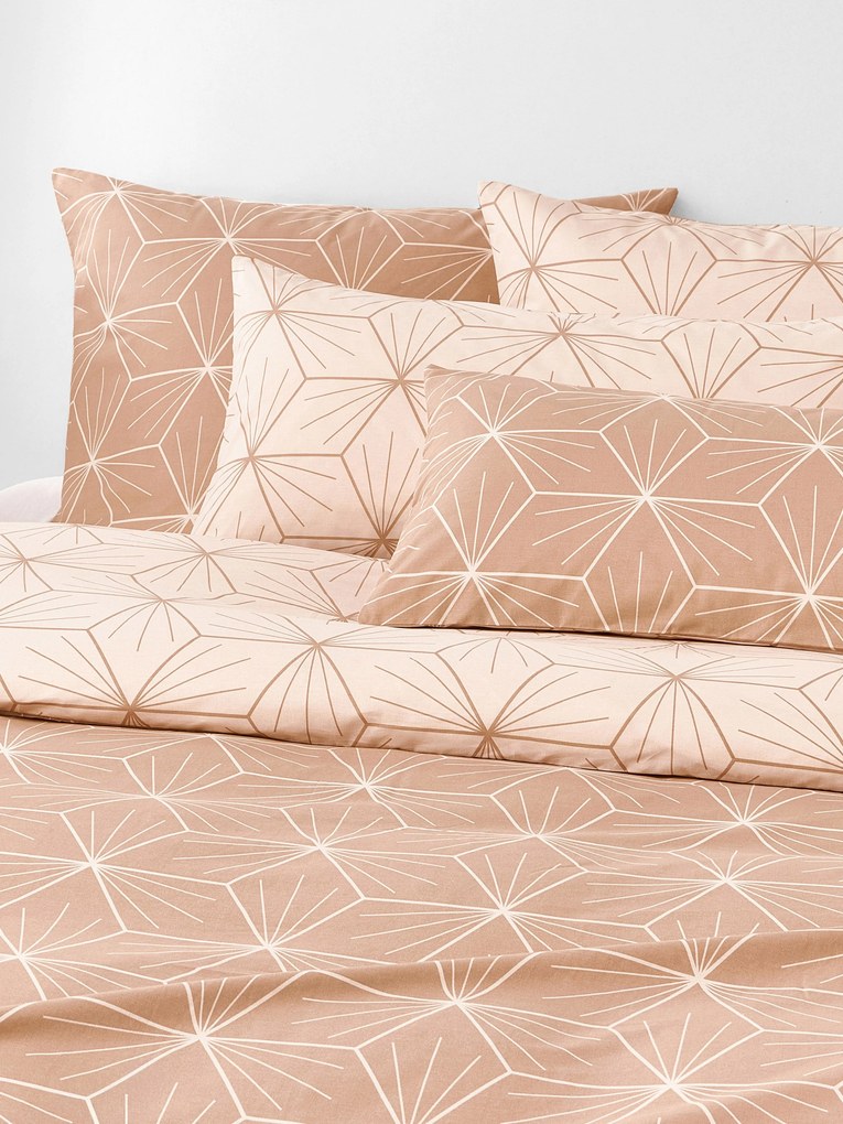 Copripiumino reversibile in cotone con stampa geometrica Ilda