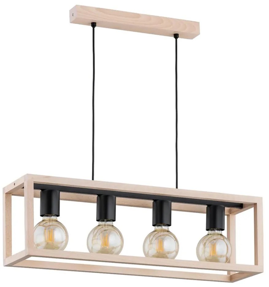 Lampadario a sospensione con filo PAKO 4xE27/15W/230V beige