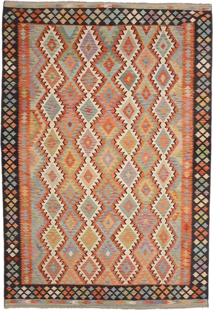 Kilim Tappeto 360x250 (Pakistan) Annodato A Mano