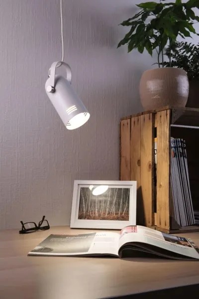 Paulmann 79767 - Lampada a sospensione LED 1xE27/8W LAVEA 230V bianca