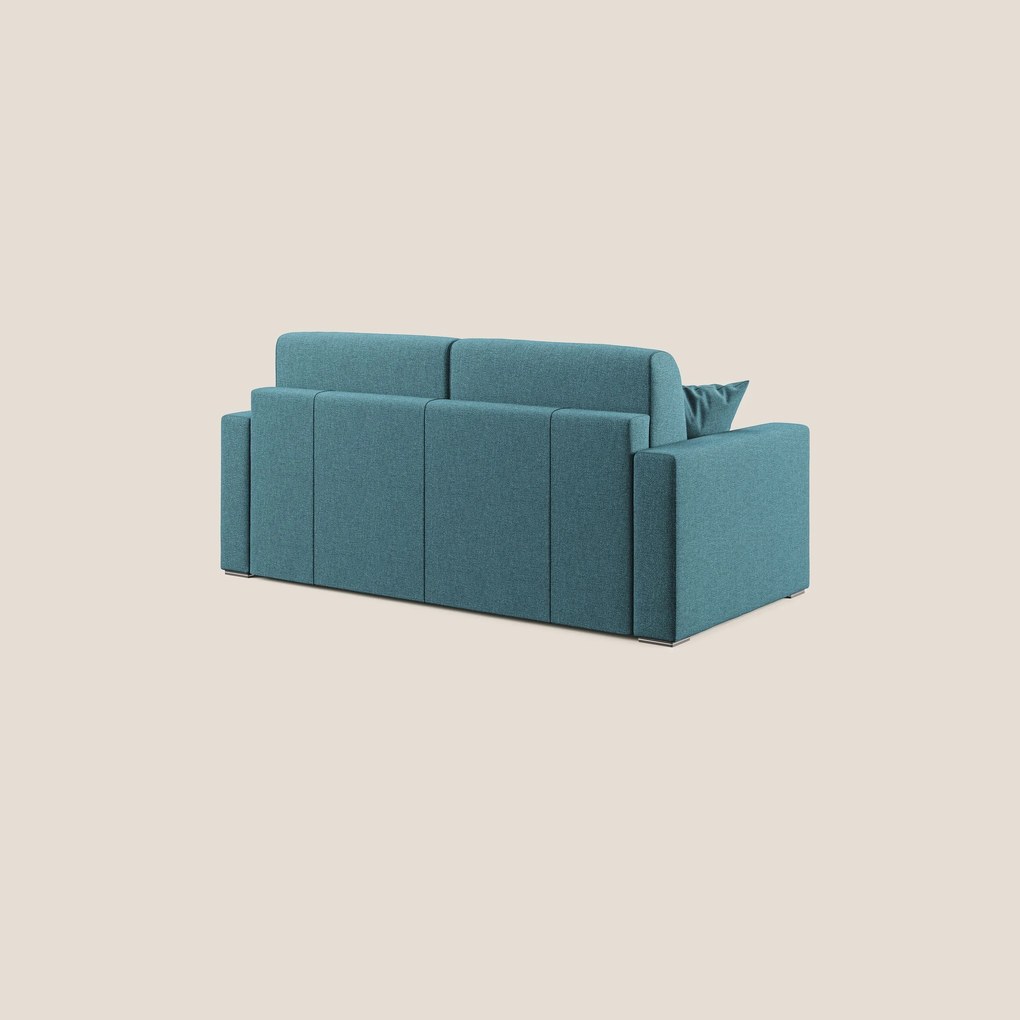 Best Divano letto matrimoniale in tessuto smacchiabile QuickClean T08 azzurro