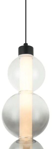 Lampadario LED a sospensione su cavo LUMMI LED/19W/230V nero/fumé