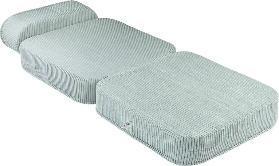 Poltrona per bambini color menta con rivestimento in velluto a coste Flip – Wigiwama