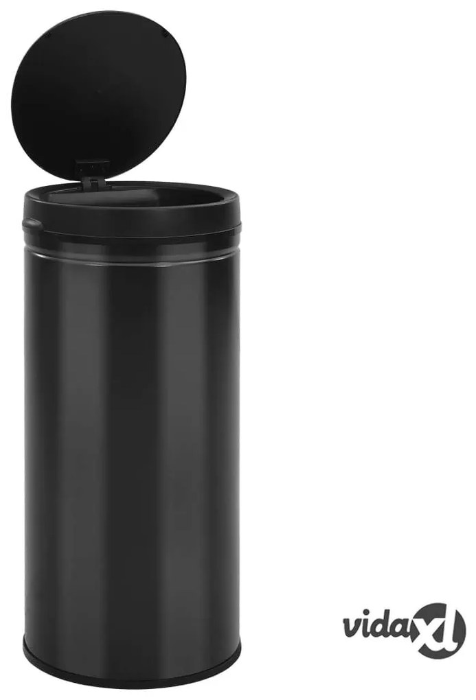 vidaXL Pattumiera Automatica con Sensore 80 L Acciaio al Carbonio Nero