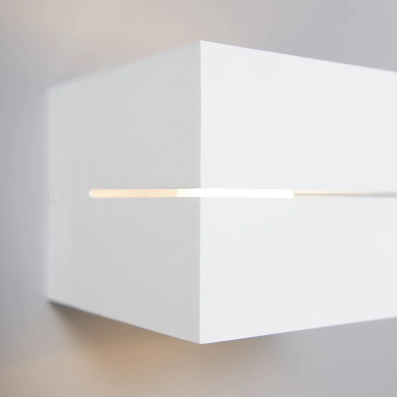 Applique da parete moderna bianca 9,7 cm - Transfer Groove