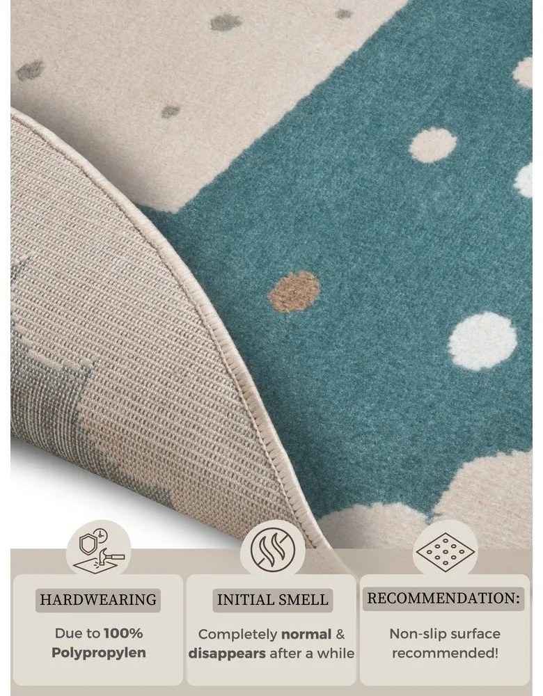 Tappeto blu per bambini ø 100 cm Crown - Hanse Home