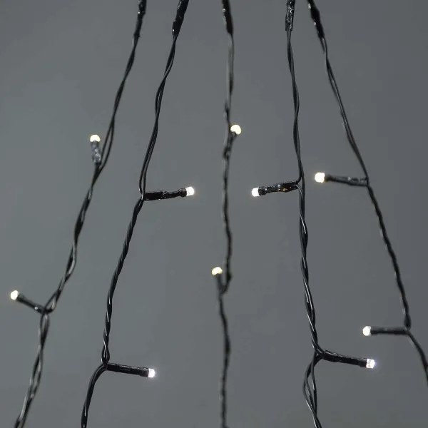 Nedis WIFILXT12W200 - Tenda luminosa natalizia a LED 200 LED/8 funzioni 5x4m IP65 Wi-Fi Tuya