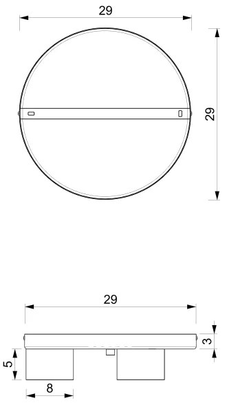 Plafoniera  DIXIE 3xGX53/11W/230V bianca