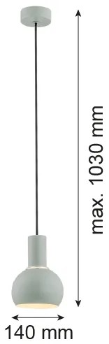 Argon 4214 - Lampadario a sospensione con filo SINES 1xE27/15W/230V verde