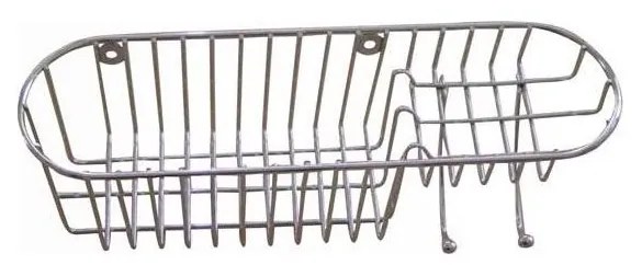 Mensola da parete per doccia 11x34,6 cm cromo lucido