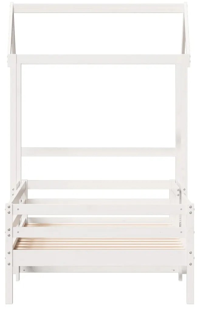 Giroletto con tetto bianco 100x200 cm in legno massello di pino