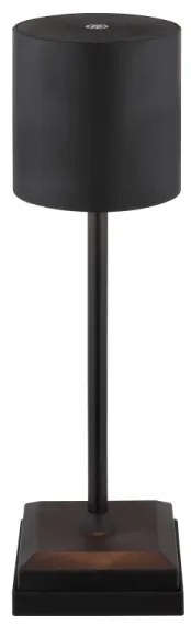 Globo 58487B - Lampada da tavolo LED ricaricabile dimmerabile a sfioramento DIXON 1,5W/5V 2200 mAh nero