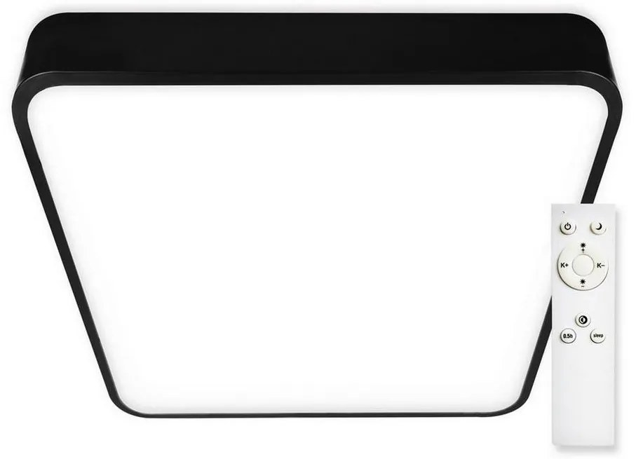 Top Lampada - Plafoniera LED dimmerabile LED/51W/230V quadrato nero + +TC