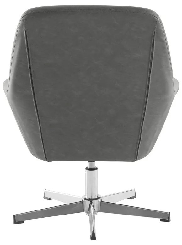 Poltrona in similpelle grigia Naomi - Støraa