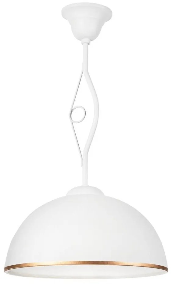 Lampadario a sospensione con supporto rigido RETRO II 1xE27/60W/230V bianco