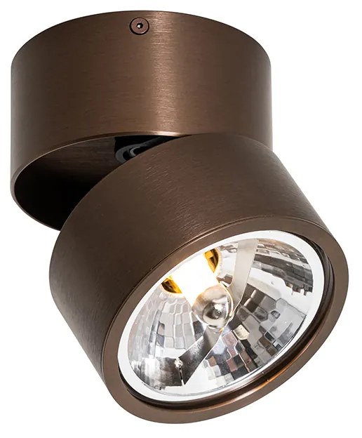 Faretto moderno rotondo orientabile bronzo scuro - Go Nine