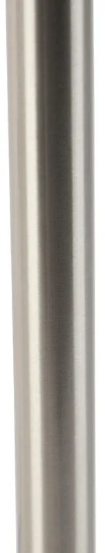 Lampada da tavolo moderna in acciaio con paralume nero 35 cm - Simplo