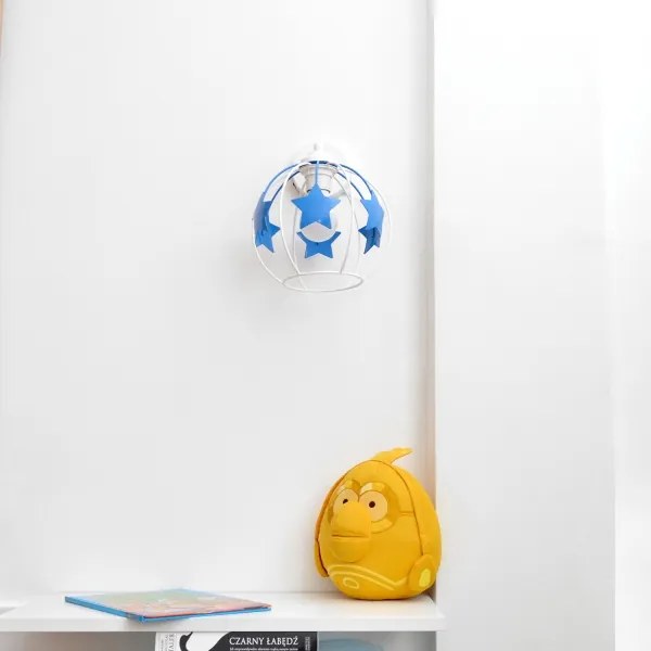 Applique per bambini STARS 1xE27/15W/230V blu/bianco