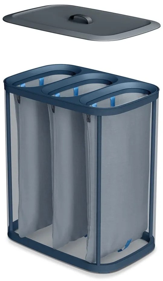 Cesta per il bucato color antracite in tessuto 3x30 l Tota Trio – Joseph Joseph