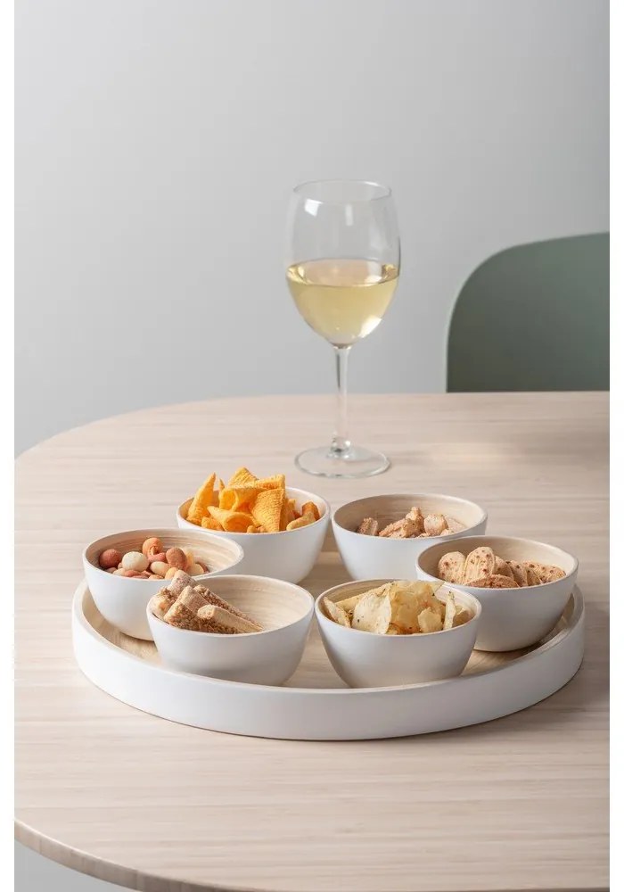 Set da portata in bambù bianco ø 32 cm Puro - PT LIVING