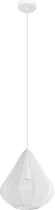 Lampadario Design Dolwen bianco paralume bianco E27 Ø33.5cm EGLO