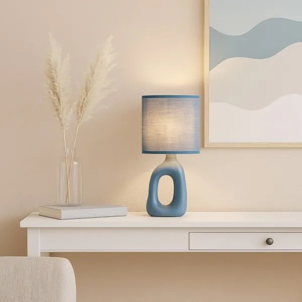 Rabalux 74072 - Lampada da tavolo SYLIRA 1xE14/40W/230V blu