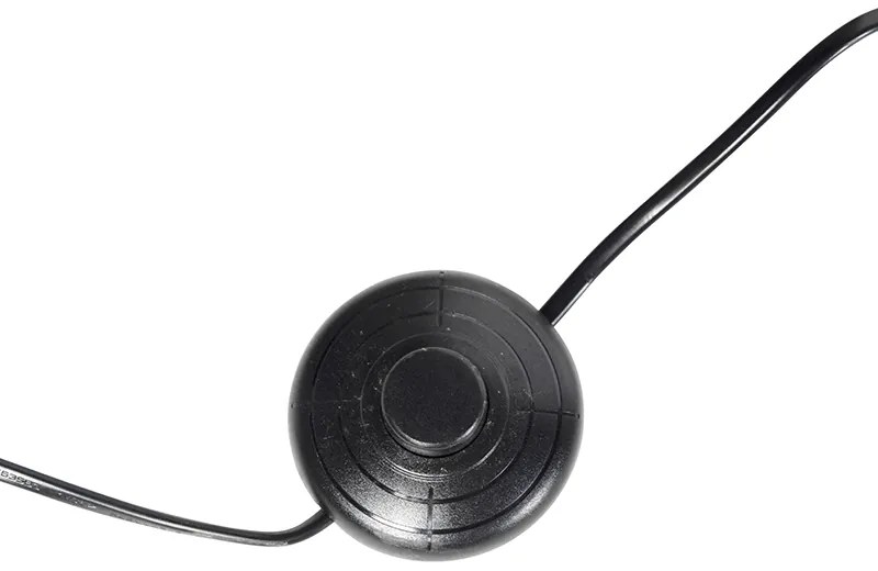 Lampada da terra treppiede legno nero con paralume nero 50 cm - Puros