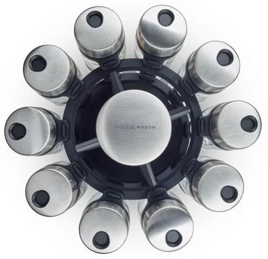 Cole&Mason - Rastrelliera rotante con barattoli per spezie MASTER 21 pz.