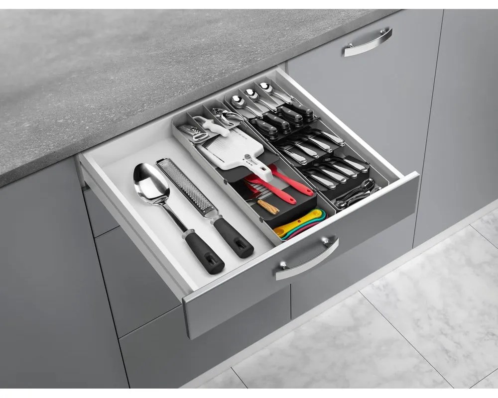 Credenza in plastica grigia per cassetto 15 x 49 cm - Metaltex