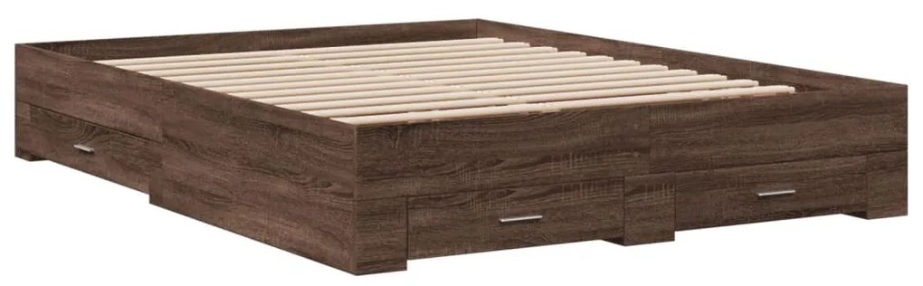 Giroletto cassetti rovere marrone 150x200 cm legno multistrato